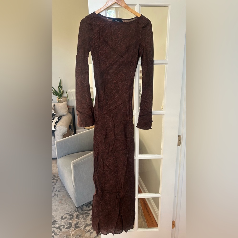 Realisation Par the Gia dress in python brown, small , nwot